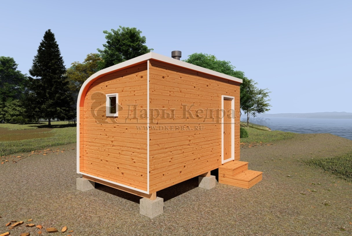 Баня «Парус» из кедра 4х2,2 м